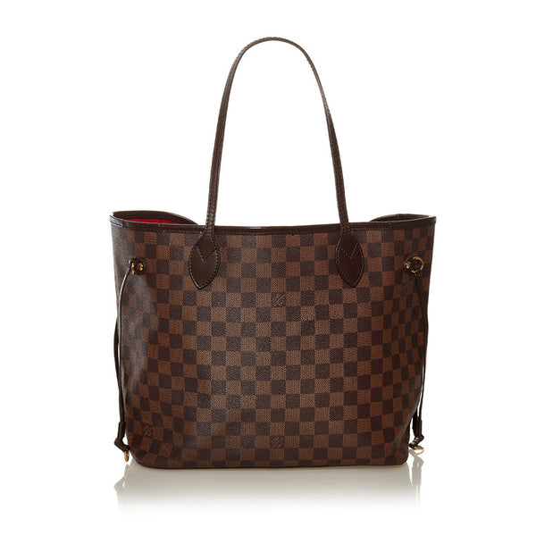 ルイ ヴィトン ダミエ ネヴァーフルMM トートバッグ N51105 ブラウン PVC レザー レディース LOUIS VUITTON 【中古】
