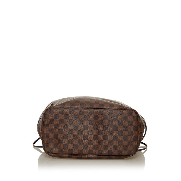 ルイ ヴィトン ダミエ ネヴァーフルMM トートバッグ N51105 ブラウン PVC レザー レディース LOUIS VUITTON 【中古】