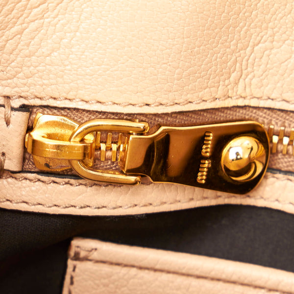ミュウミュウ マドラス ハンドバッグ ショルダーバッグ 2WAY RN0799 ベージュ レザー レディース MIUMIU 【中古】