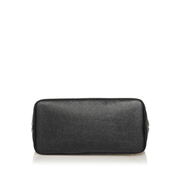 シャネル 復刻トート ココマーク トートバッグ ブラック ゴールド ラムスキン レディース CHANEL 【中古】