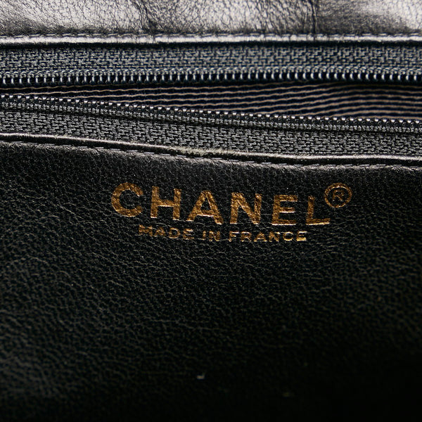 シャネル 復刻トート ココマーク トートバッグ ブラック ゴールド ラムスキン レディース CHANEL 【中古】