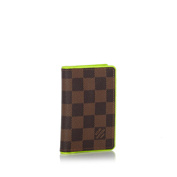 ルイ ヴィトン ダミエ  オーガナイザー ドゥ ポッシュオ N63157 ジョーヌ  PVC カードケース メンズ LOUIS VUITTON 【中古】