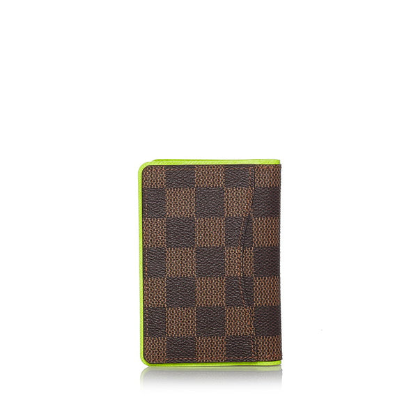 ルイ ヴィトン ダミエ  オーガナイザー ドゥ ポッシュオ N63157 ジョーヌ  PVC カードケース メンズ LOUIS VUITTON 【中古】