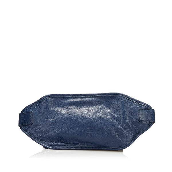 バレンシアガ クラシック スタッズ ボディバッグ 542013 ネイビー レザー メンズ BALENCIAGA 【中古】