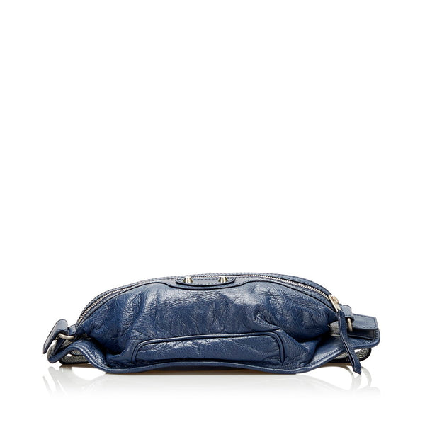 バレンシアガ クラシック スタッズ ボディバッグ 542013 ネイビー レザー メンズ BALENCIAGA 【中古】