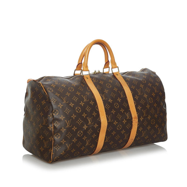 ルイ ヴィトン モノグラム キーポル50 ボストンバッグ トラベルバッグ Ｍ41426 ブラウン PVC レザー レディース LOUIS VUITTON 【中古】
