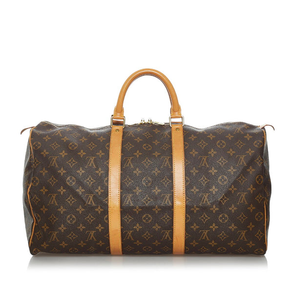 ルイ ヴィトン モノグラム キーポル50 ボストンバッグ トラベルバッグ Ｍ41426 ブラウン PVC レザー レディース LOUIS VUITTON 【中古】
