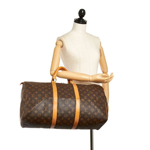 ルイ ヴィトン モノグラム キーポル50 ボストンバッグ トラベルバッグ Ｍ41426 ブラウン PVC レザー レディース LOUIS VUITTON 【中古】
