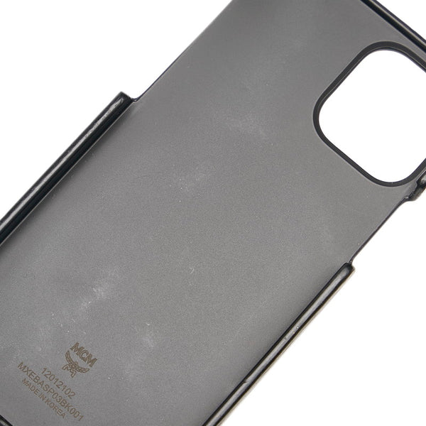 エム シー エム × サム バイ ペン SAMBYPEN ヴィセトス ロゴグラム グラフィティロゴプリント iPhone ケース iPhone12Pro Max ブラック PVC メンズ MCM 【中古】
