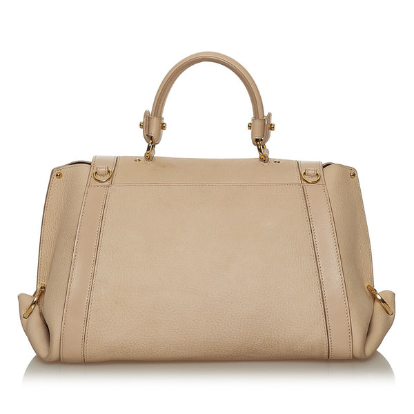 サルヴァトーレフェラガモ ガンチーニ ソフィア AB 21 F845 ベージュ レザー ハンドバッグ ショルダーバッグ 2WAY レディース Salvatore Ferragamo 【中古】