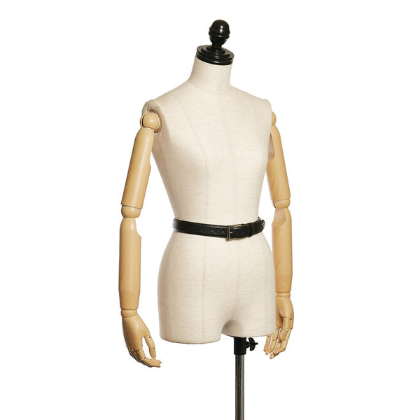 グッチ シグネチャー GGデティール ベルト 474313 ブラック レザー レディース GUCCI 【中古】