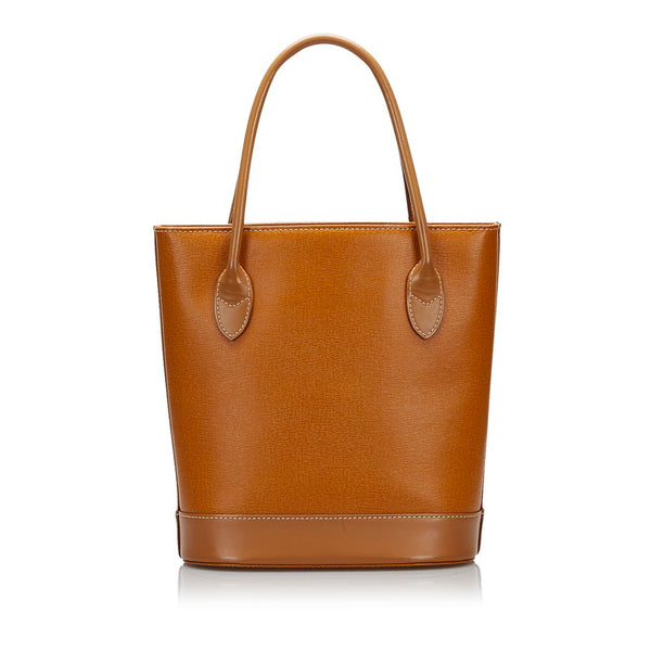 バーバリー ノバチェック シャドーホース ハンドバッグ ブラウン レザー レディース BURBERRY 【中古】