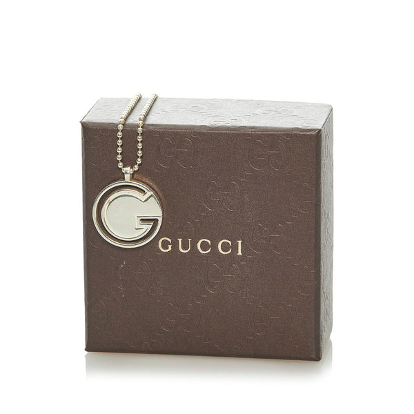 グッチ SV925 シルバー Gロゴ ネックレス レディース GUCCI 【中古】
