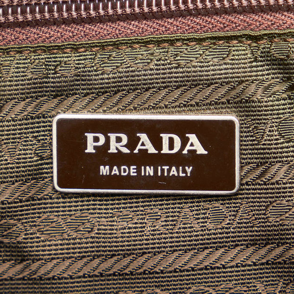 プラダ ボーリング ハンドバッグ ホワイト ブラウン レザー レディース PRADA 【中古】