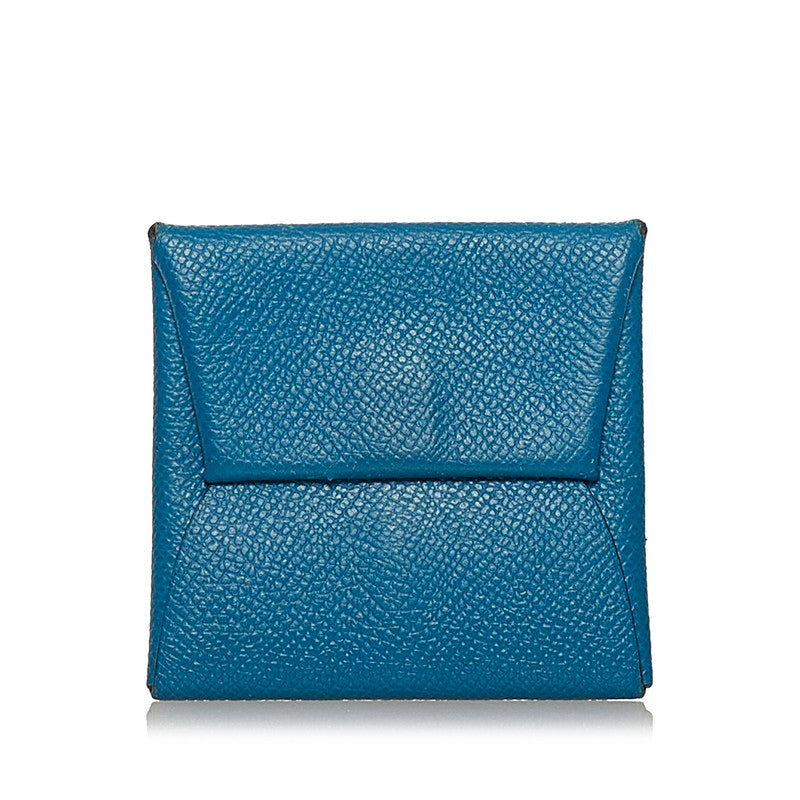 エルメス バスティア コインケース ブルー レザー レディース HERMES 【中古】