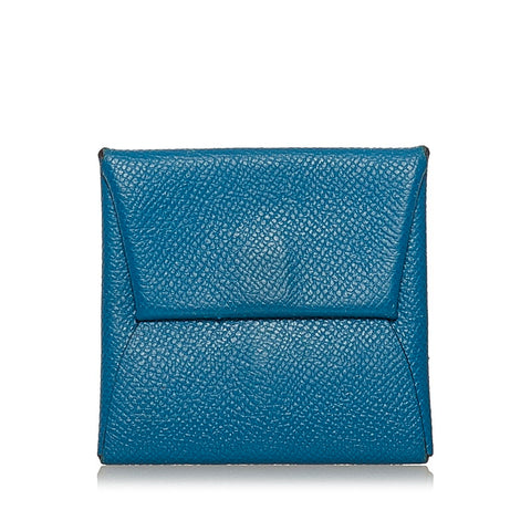 エルメス バスティア コインケース ブルー レザー レディース HERMES 【中古】