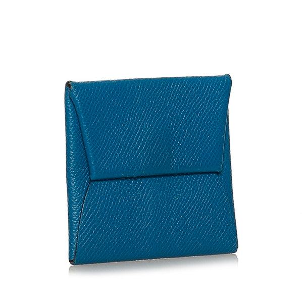 エルメス バスティア コインケース ブルー レザー レディース HERMES 【中古】