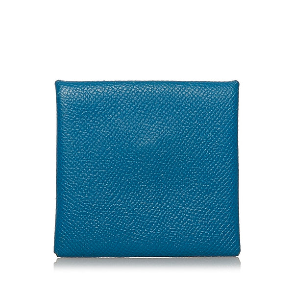 エルメス バスティア コインケース ブルー レザー レディース HERMES 【中古】