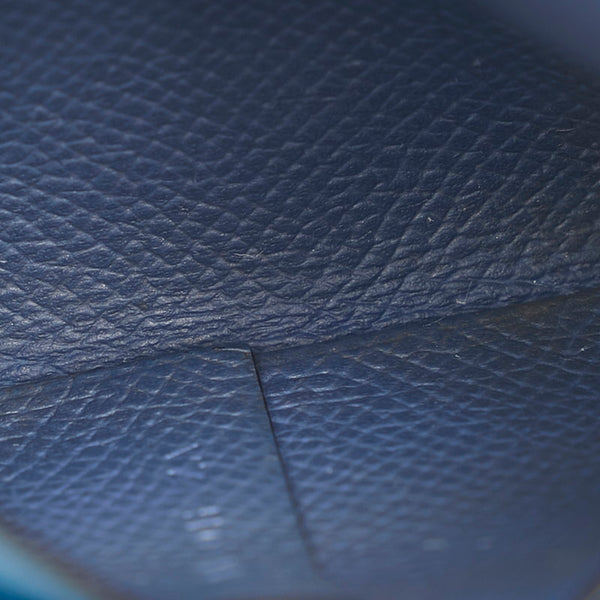 エルメス バスティア コインケース ブルー レザー レディース HERMES 【中古】