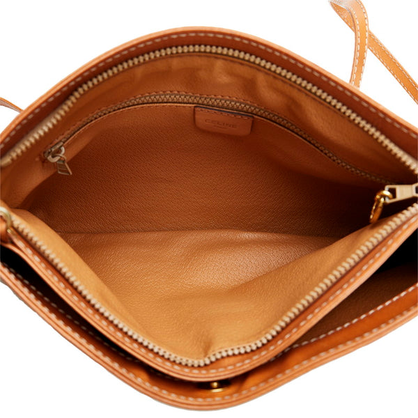セリーヌ マカダム 斜め掛け ショルダーバッグ ベージュ PVC レザー レディース CELINE 【中古】