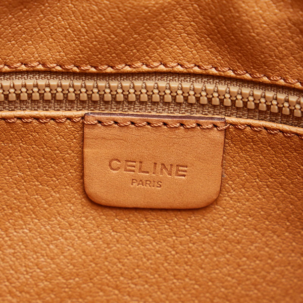 セリーヌ マカダム 斜め掛け ショルダーバッグ ベージュ PVC レザー レディース CELINE 【中古】