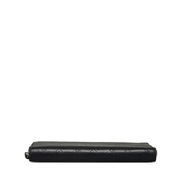 バレンシアガ パンチングロゴ ラウンドファスナー 長財布 594317 ブラック レザー レディース BALENCIAGA 【中古】