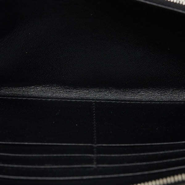 バレンシアガ パンチングロゴ ラウンドファスナー 長財布 594317 ブラック レザー レディース BALENCIAGA 【中古】