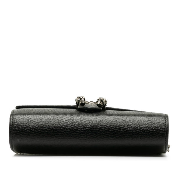 グッチ ディオニュソス チェーン ショルダーバッグ ウォレット 401231 ブラック レザー レディース GUCCI 【中古】