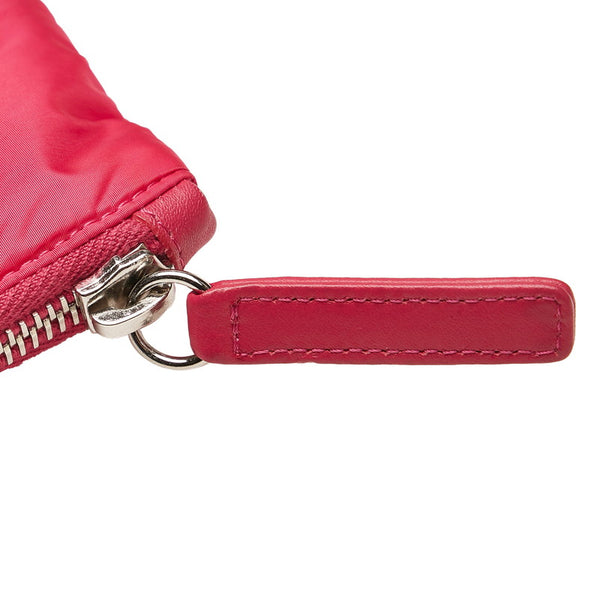 シャネル ナイロンマトラッセ  ココマーク チェーン ショルダーバッグ ピンク ナイロン レザー レディース CHANEL 【中古】