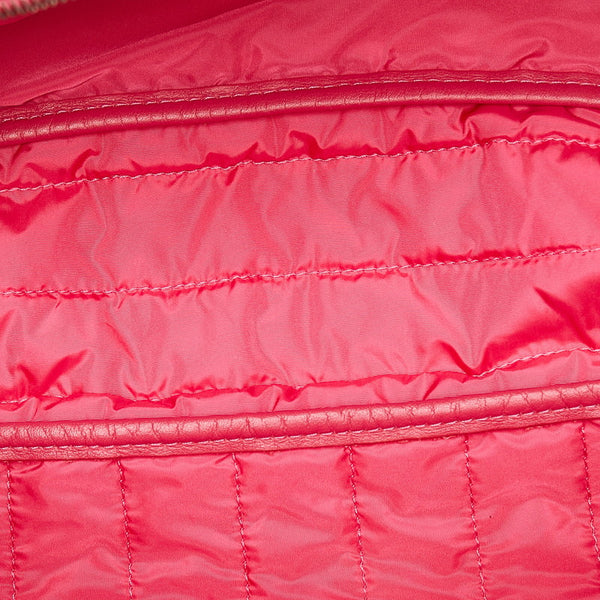 シャネル ナイロンマトラッセ  ココマーク チェーン ショルダーバッグ ピンク ナイロン レザー レディース CHANEL 【中古】