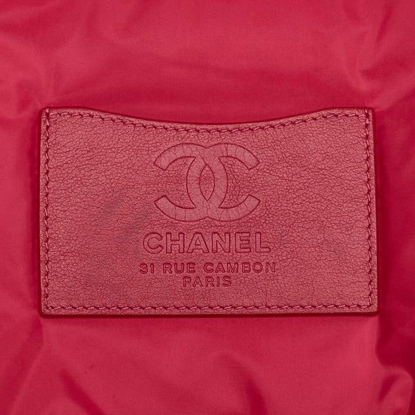 シャネル ナイロンマトラッセ  ココマーク チェーン ショルダーバッグ ピンク ナイロン レザー レディース CHANEL 【中古】