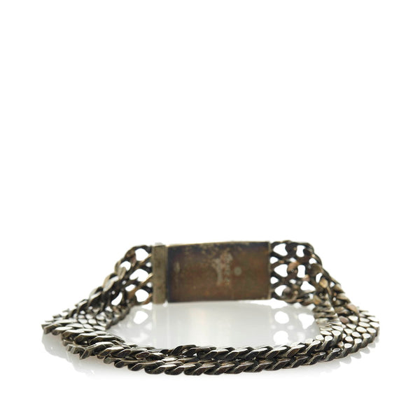 グッチ ディアマンテ  シェリーライン ブレスレット SV925 シルバー メンズ GUCCI 【中古】