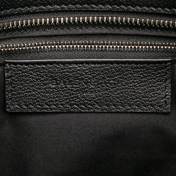 バレンシアガ ノースサウス ショッピングバッグ M トートバッグ 482545 ブラック レザー レディース BALENCIAGA 【中古】
