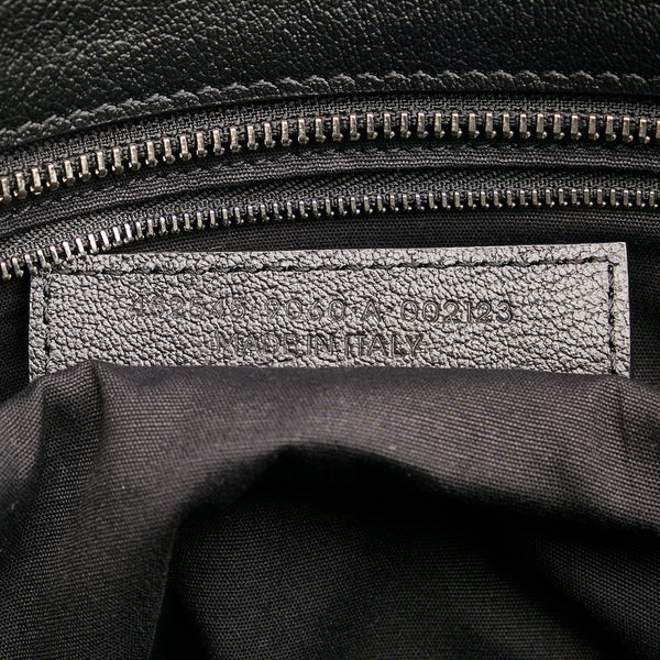 バレンシアガ ノースサウス ショッピングバッグ M トートバッグ 482545 ブラック レザー レディース BALENCIAGA 【中古】