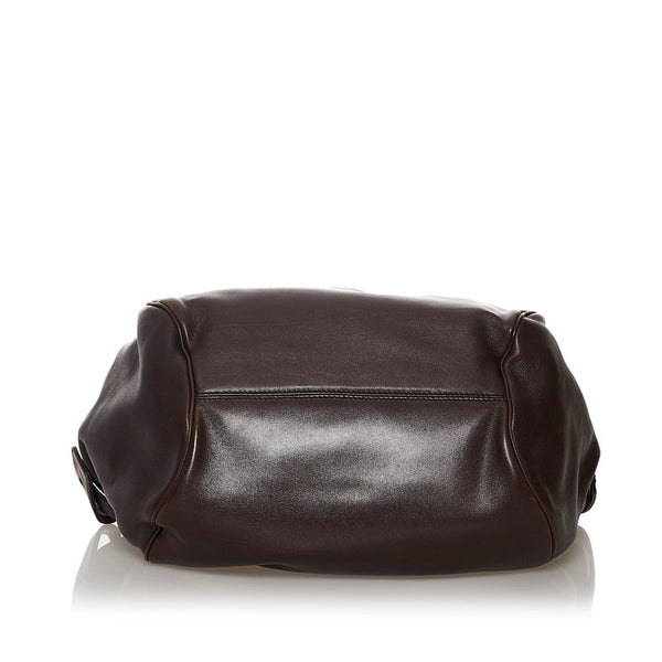 サルヴァトーレフェラガモ ガンチーニ ハンドバッグ AB-21 A050 ブラウン レザー レディース Salvatore Ferragamo 【中古】