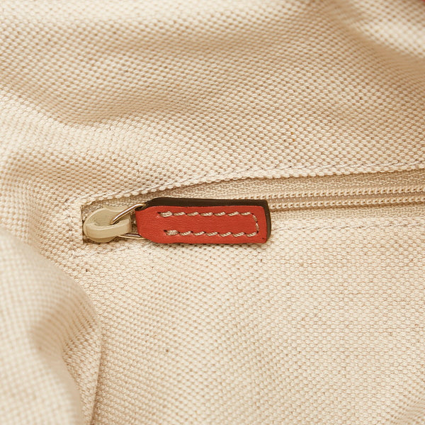 グッチ ディアマンテ スーキー ハンドバッグ トートバッグ 211944 ベージュ ピンク キャンバス レザー レディース GUCCI 【中古】