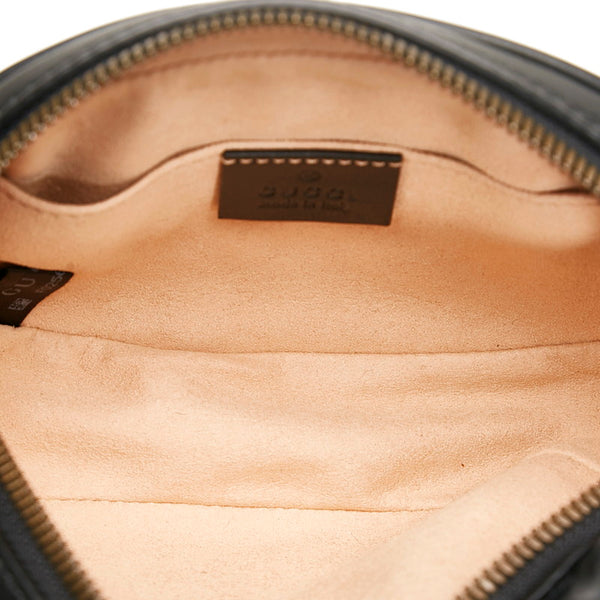 グッチ GGマーモント  ウエストバッグ ボディバッグ ショルダーバッグ 476434 ブラック レザー レディース GUCCI 【中古】