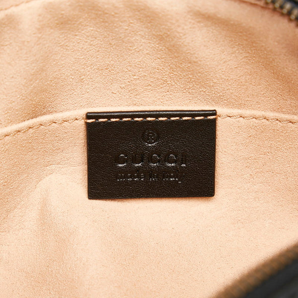 グッチ GGマーモント  ウエストバッグ ボディバッグ ショルダーバッグ 476434 ブラック レザー レディース GUCCI 【中古】