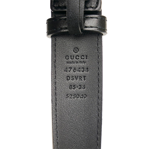 グッチ GGマーモント  ウエストバッグ ボディバッグ ショルダーバッグ 476434 ブラック レザー レディース GUCCI 【中古】