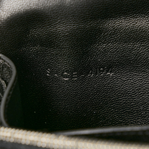 セリーヌ ラージフラップ マルチファンクション 二つ折り財布 長財布 オレンジ レザー レディース CELINE 【中古】