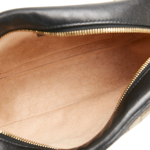 グッチ GGマーモント GGキャンバス 斜め掛け チェーン ショルダーバッグ 447632 ベージュ ブラック キャンバス レザー レディース GUCCI 【中古】