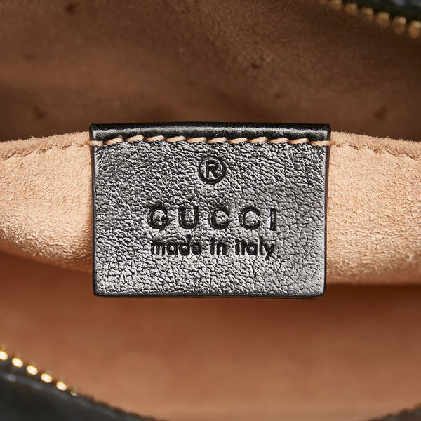 グッチ GGマーモント GGキャンバス 斜め掛け チェーン ショルダーバッグ 447632 ベージュ ブラック キャンバス レザー レディース GUCCI 【中古】