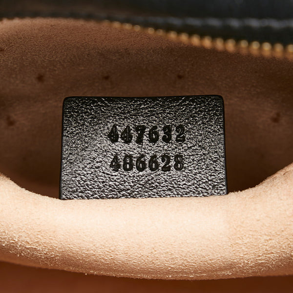 グッチ GGマーモント GGキャンバス 斜め掛け チェーン ショルダーバッグ 447632 ベージュ ブラック キャンバス レザー レディース GUCCI 【中古】