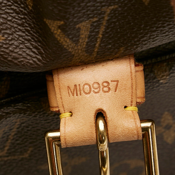 ルイ ヴィトン モノグラム モンスリ GM リュック バックパック M51135 ブラウン PVC レザー レディース LOUIS VUITTON 【中古】