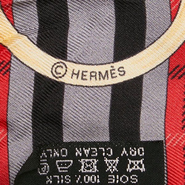 エルメス ツイリー スカーフ レッド シルク レディース HERMES 【中古】