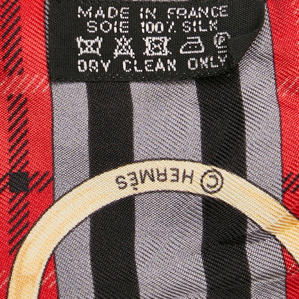 エルメス ツイリー スカーフ レッド シルク レディース HERMES 【中古】