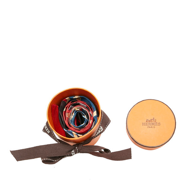 エルメス ツイリー スカーフ レッド シルク レディース HERMES 【中古】