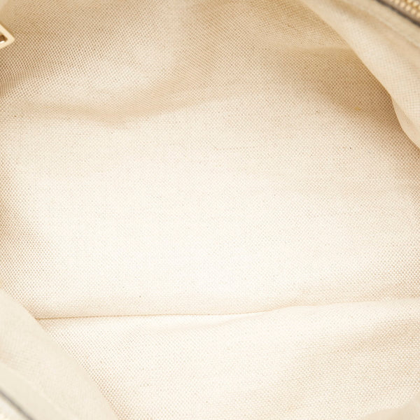 グッチ バンブー ショッパー ハンドバッグ ショルダーバッグ 2WAY 323660 オフホワイト レザー レディース GUCCI 【中古】