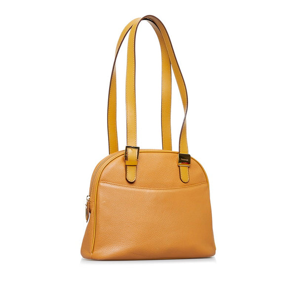 バーバリー ノバチェック シャドーホース ハンドバッグ ショルダーバッグ ブラウン レザー レディース BURBERRY 【中古】