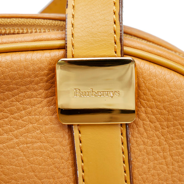 バーバリー ノバチェック シャドーホース ハンドバッグ ショルダーバッグ ブラウン レザー レディース BURBERRY 【中古】